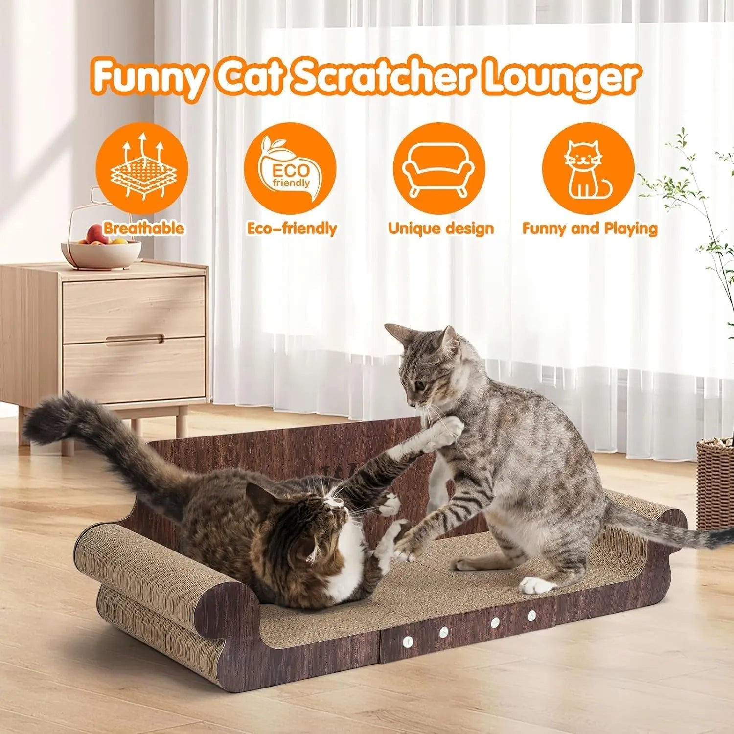 Extra Large Modern Cat Scratcher Bed & Lounge