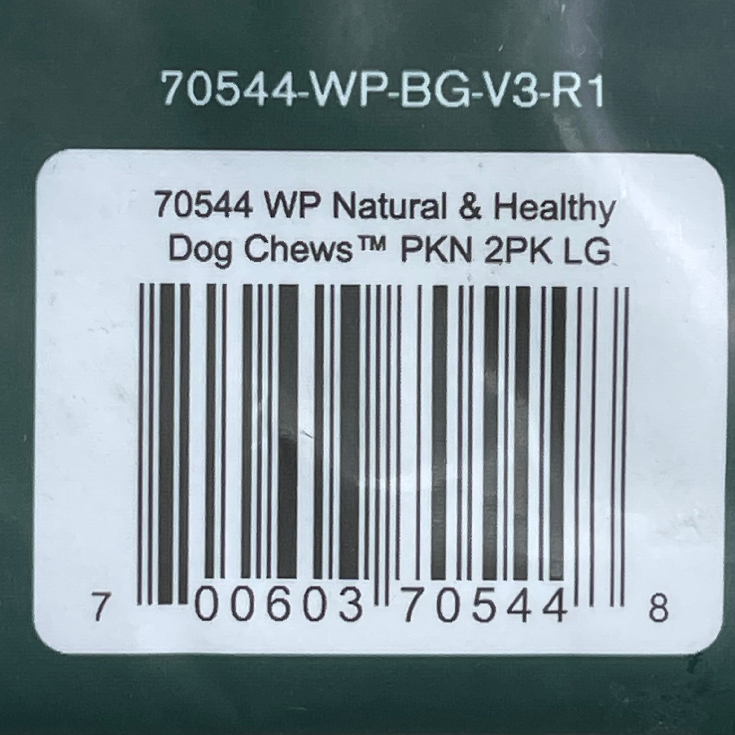 Pumpkin Recipe Dog Chew Bones, Large, 2 Packs of 2