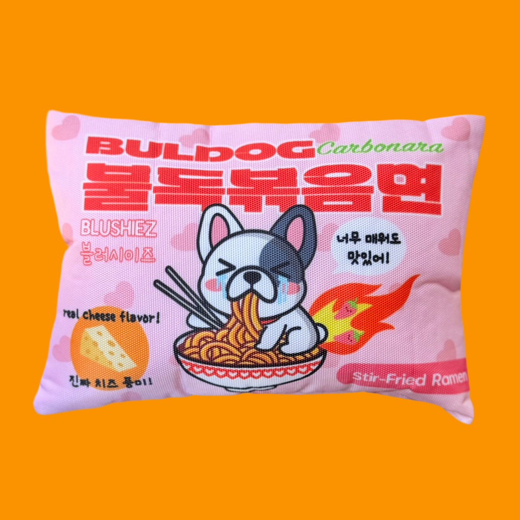 Blushiez Bulldog Ramen Interactive Dog Toy Set