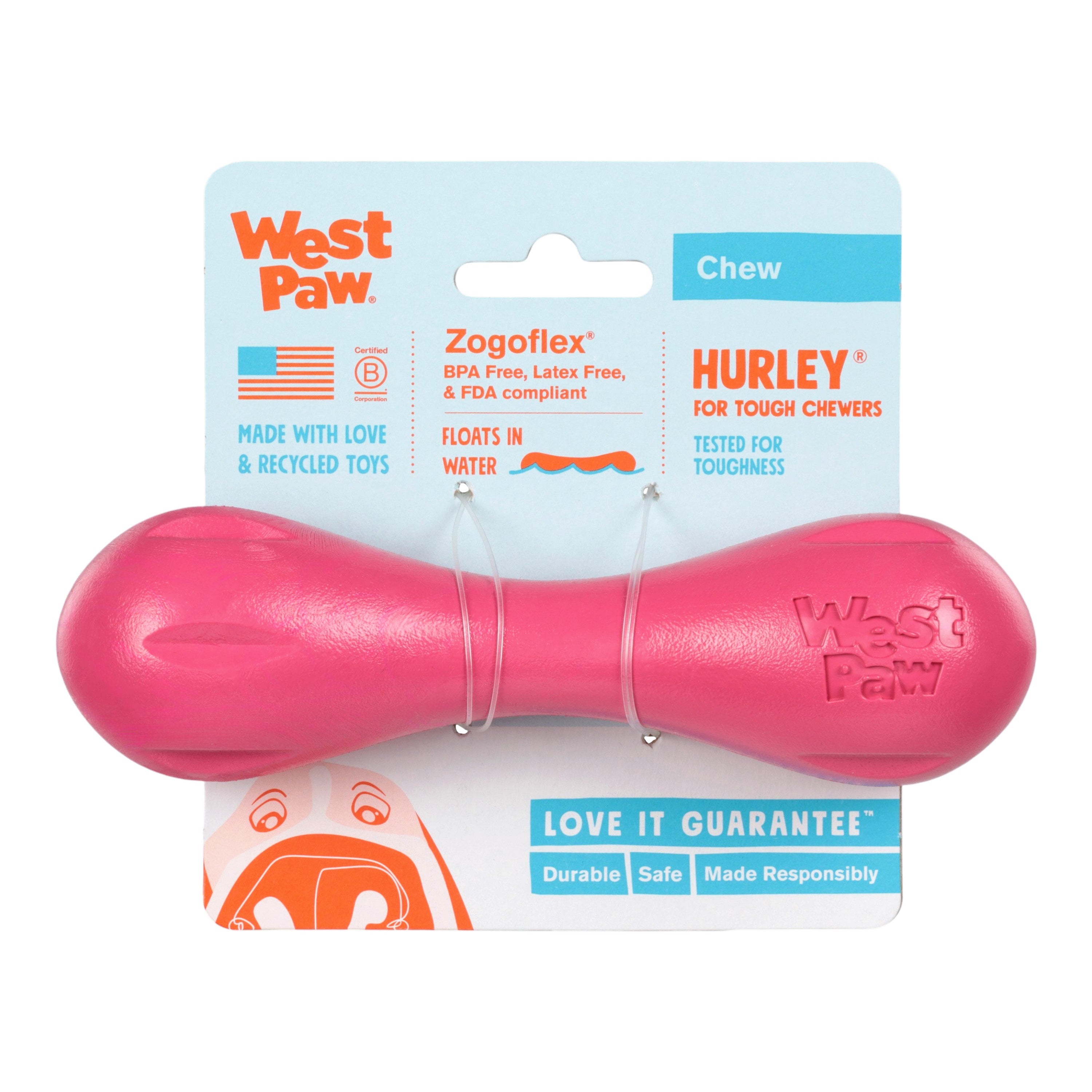 Hurley Durable Dog Bone Toy for Strong Chewers