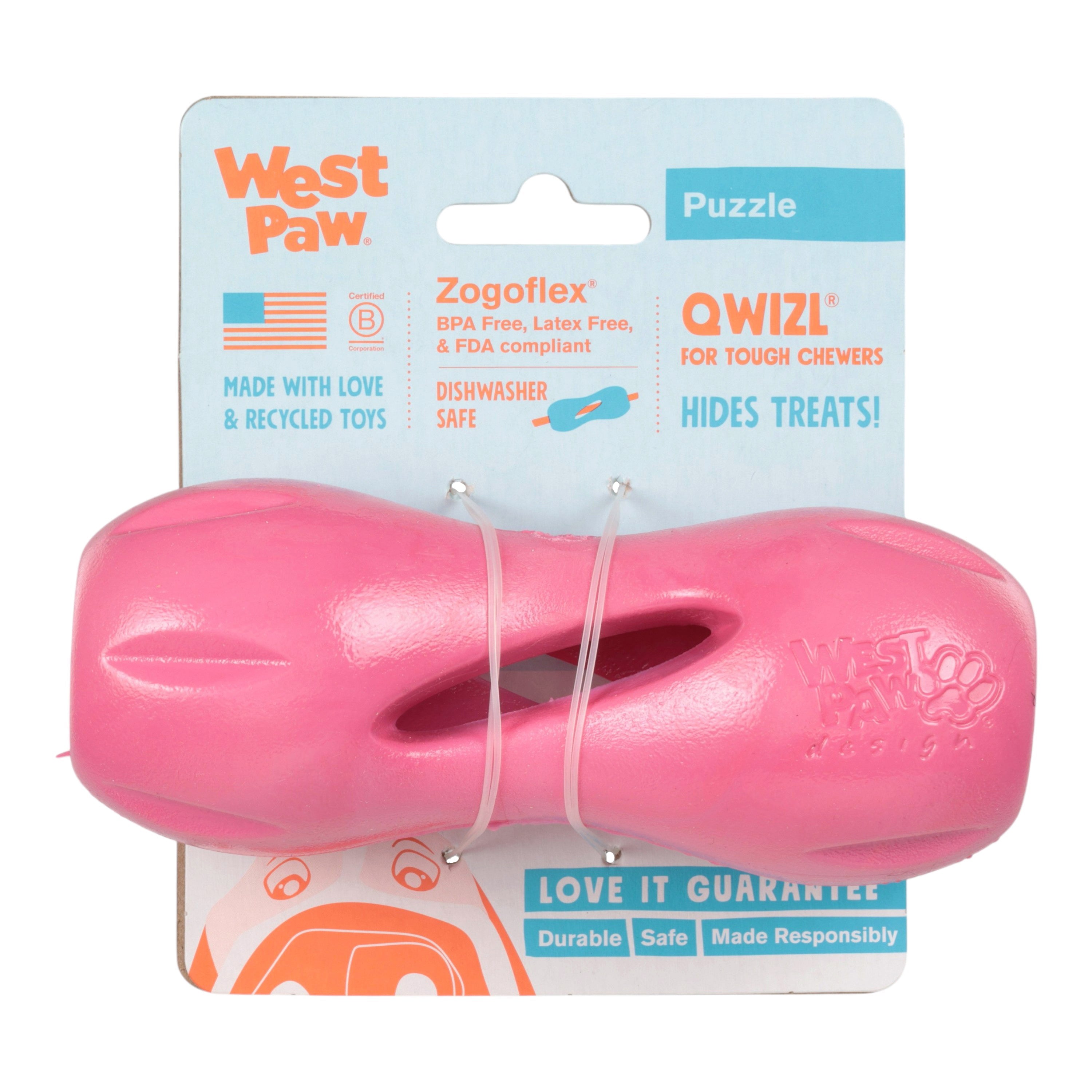 Qwizl Durable Treat Toy for Strong Chewers