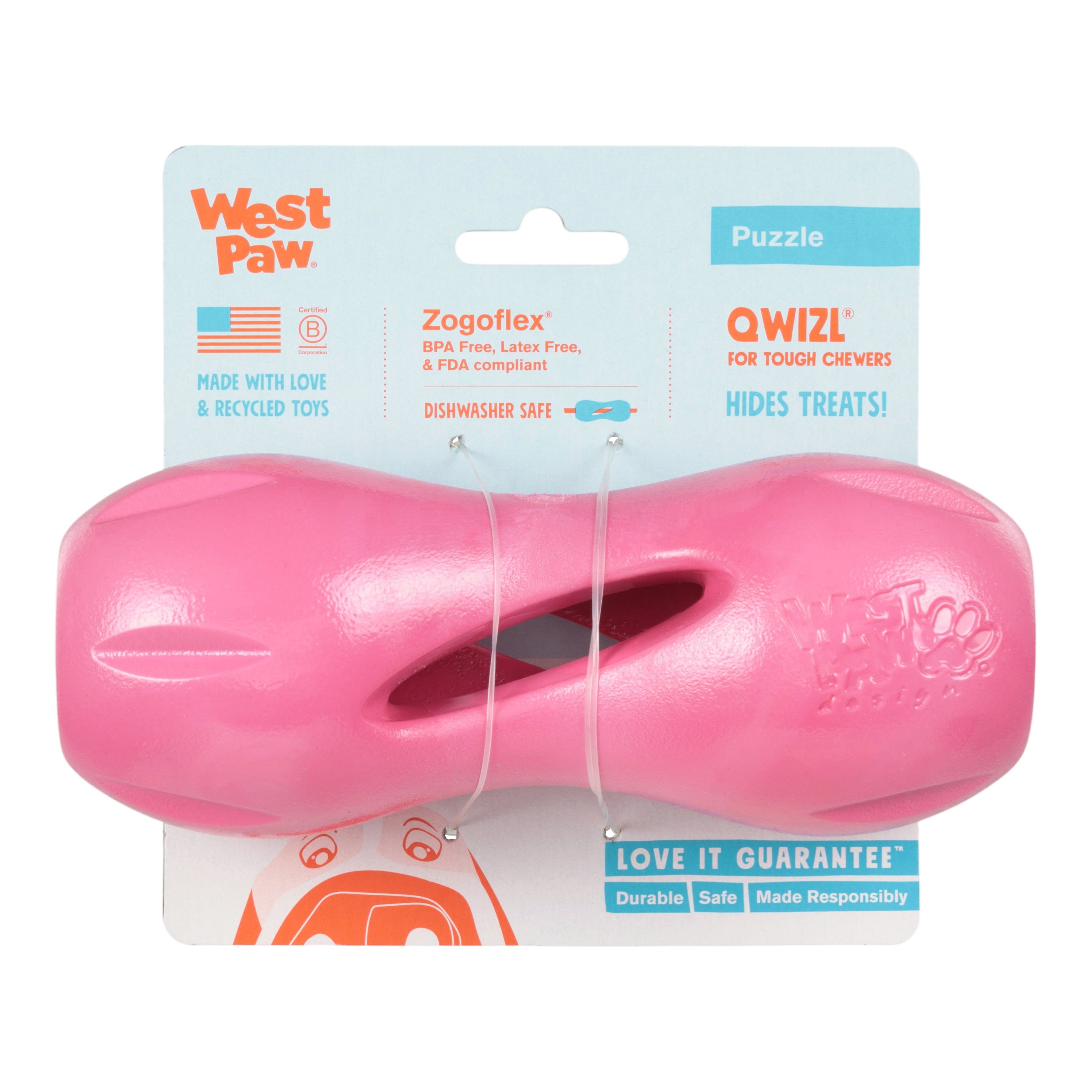 Qwizl Durable Treat Toy for Strong Chewers