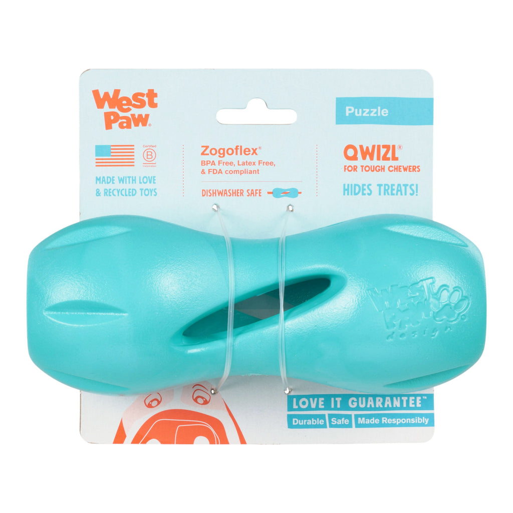 Qwizl Durable Treat Toy for Strong Chewer Dogs