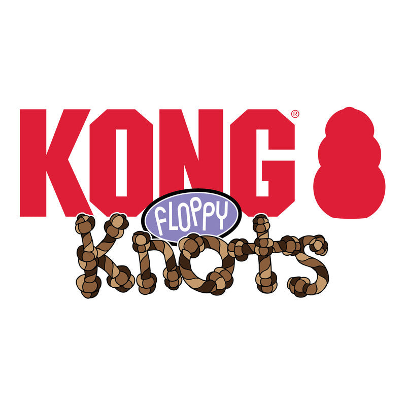 KONG Floppy Knots Dog Toy with Knotted Rope and Squeaker