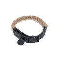 Handcrafted Marine Rope & Leather Dog Collar – Adoption Tag