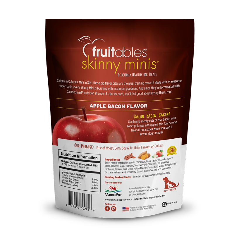 Mini Grain-Free Dog Training Treats with Bacon, Sweet Potato & Apple
