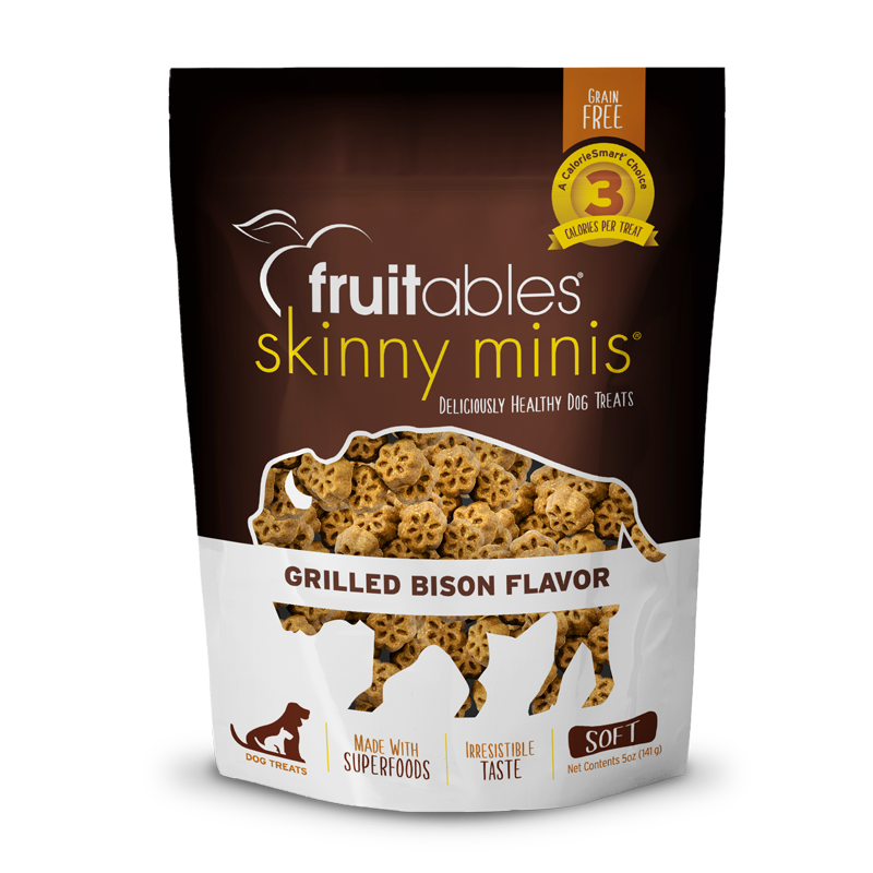 Grilled Bison Mini Dog Treats, Grain-Free, 3 Calories Each