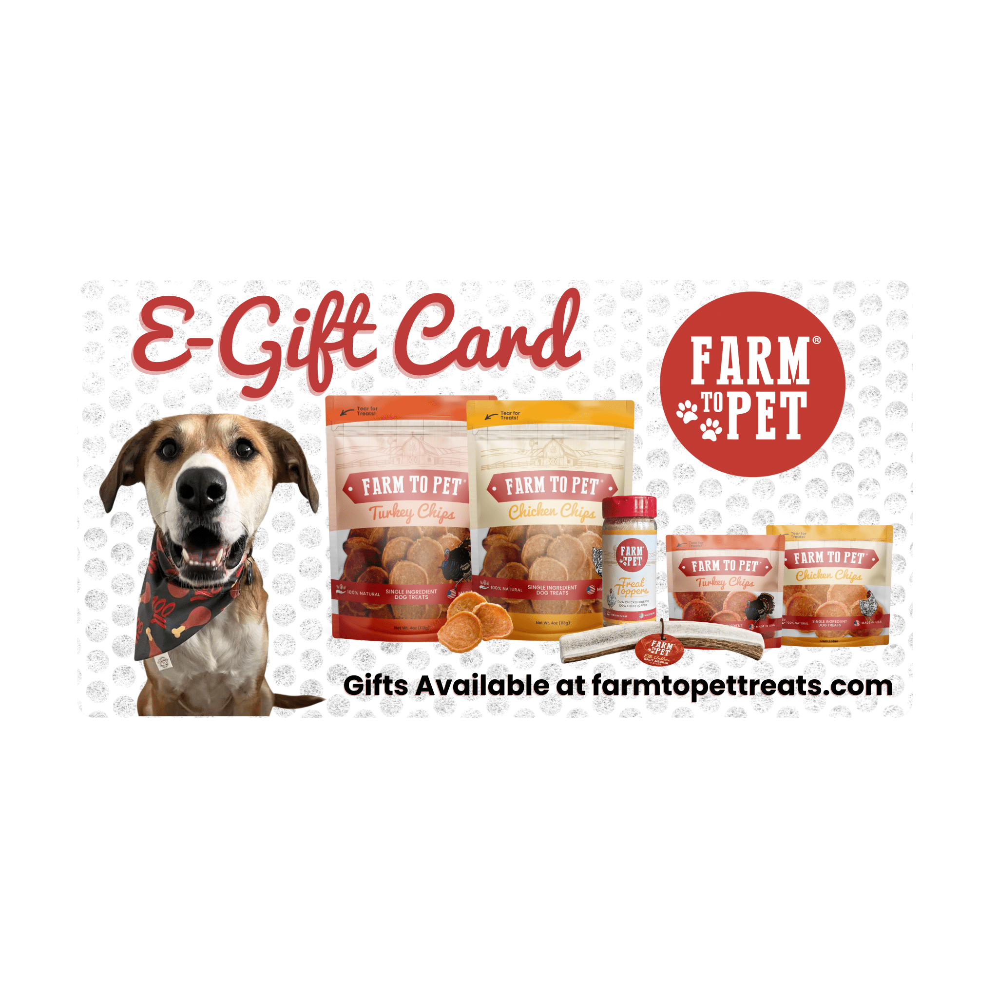 Pet E-Gift Card – Digital, $25, $50, or $100