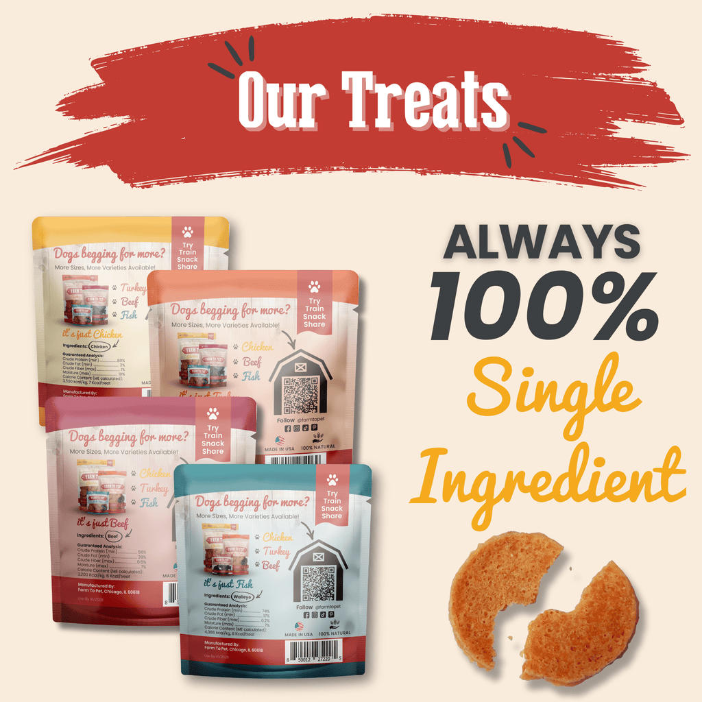 Snack Pack Sampler – Single-Ingredient Protein Chips for Pets