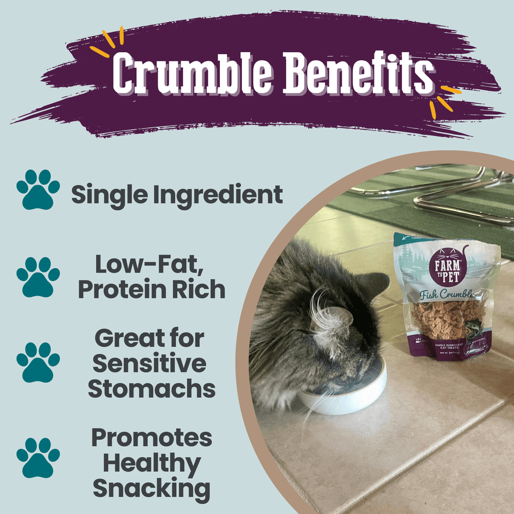 Fish Crumbles Cat Treats – 100% Walleye Fillet, Grain-Free