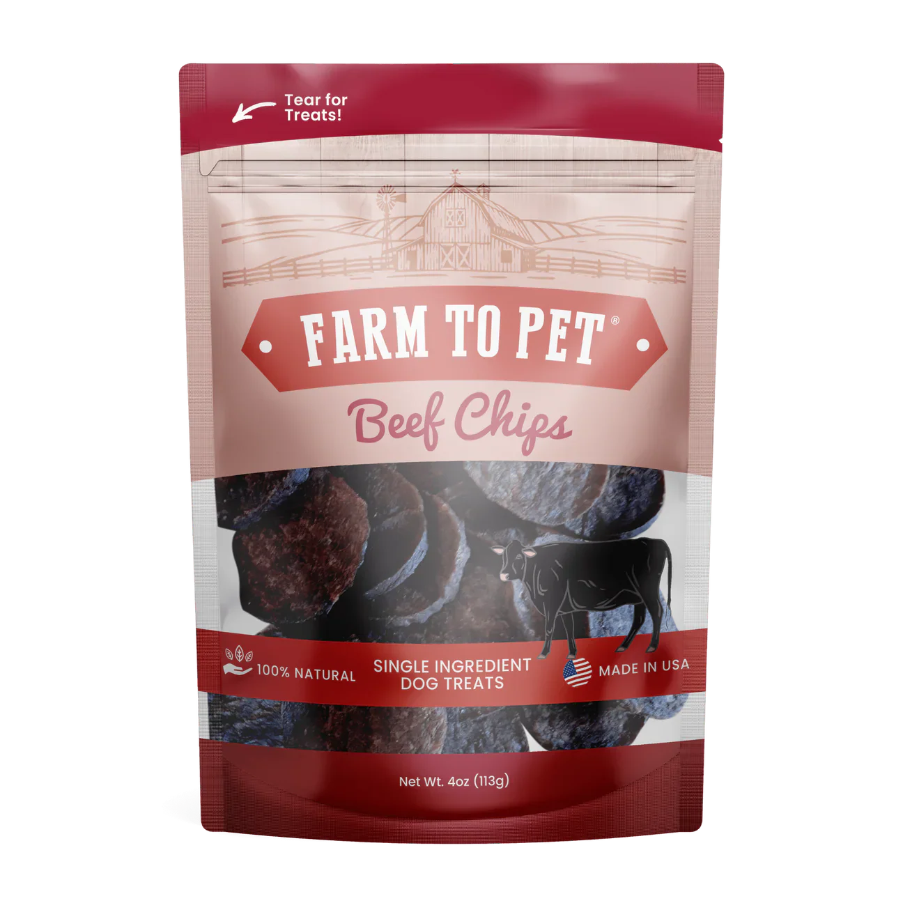Beef Chips Dog Treats – Single Ingredient, All-Natural