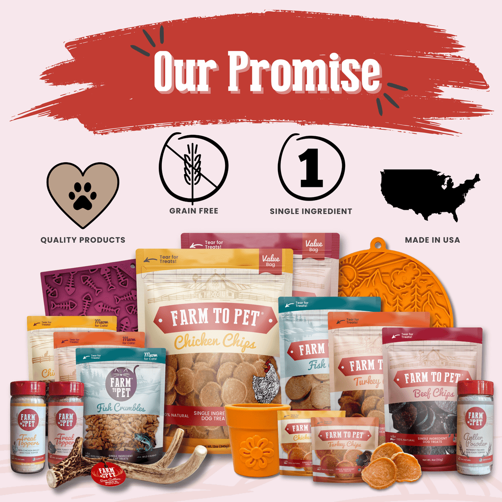 Farm to Pet Beef Chips Dog Treats – Single Ingredient, 100% Beef