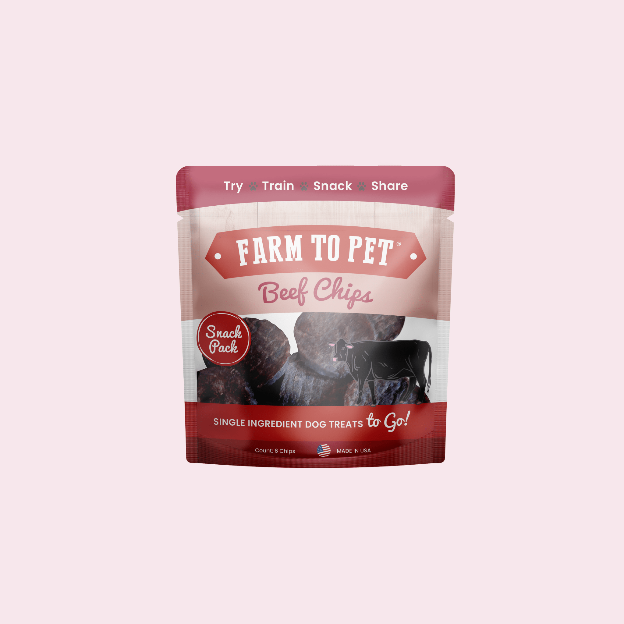 Beef Chip Snack Pack Bundle for Dogs & Cats, 6-Pack