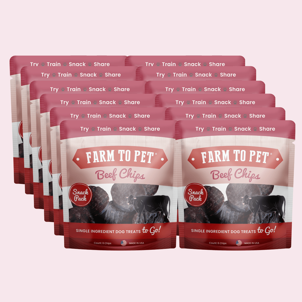 Beef Chip Snack Pack Bundle for Dogs & Cats, 6-Pack