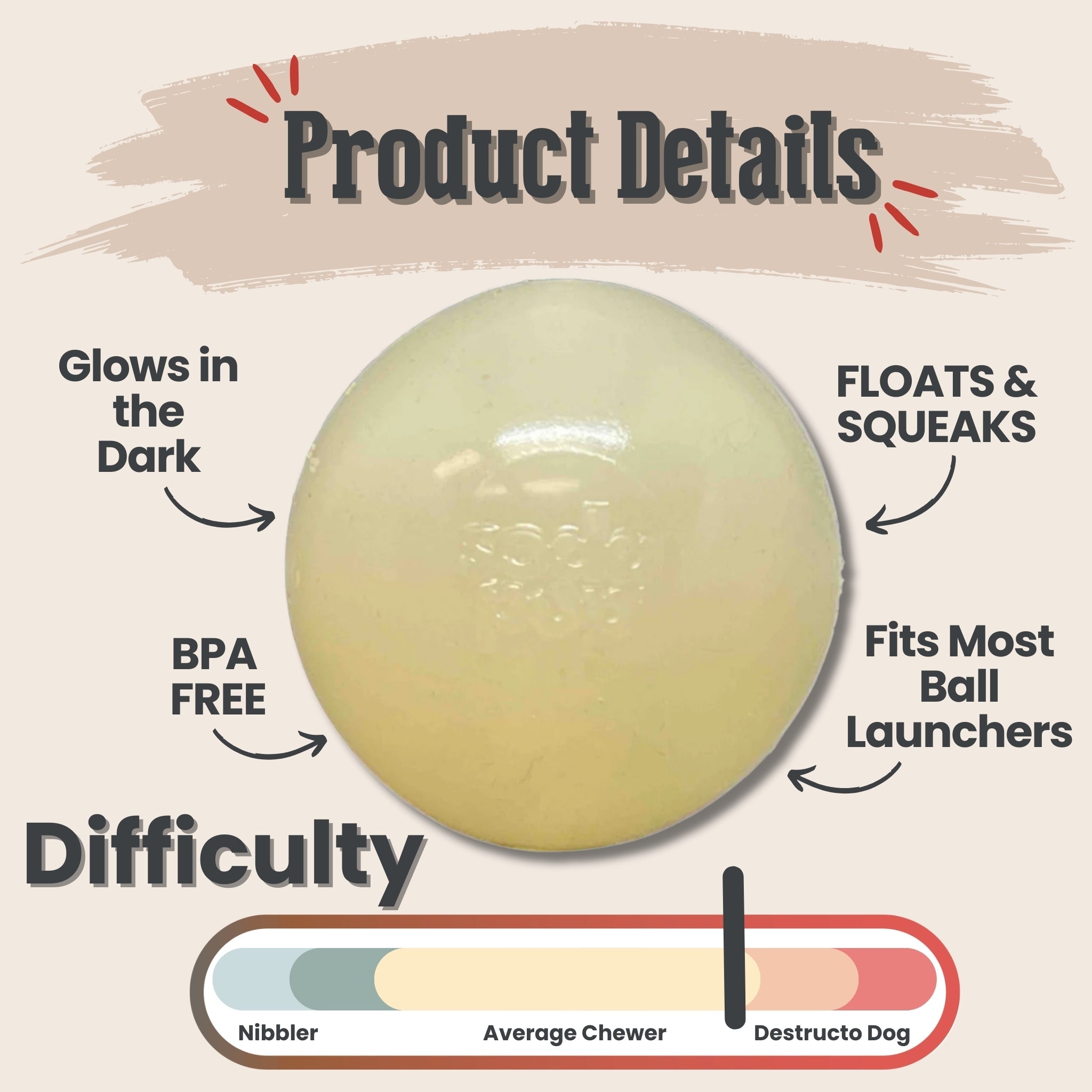 Durable Dog Balls – Floating, Glow, Squeaky, or Light-Up Options