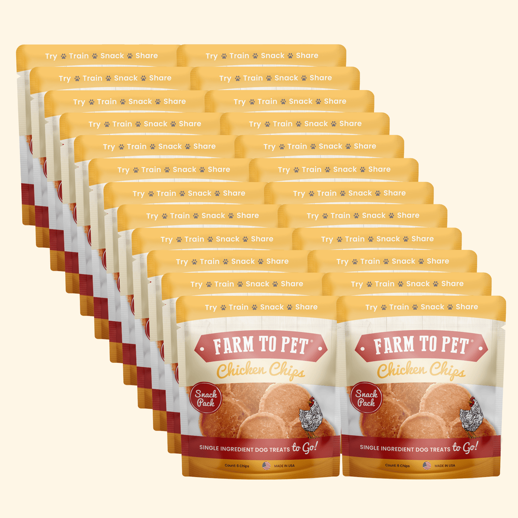Chicken Chip Snack Packs for Dogs and Cats – 100% Chicken Breast