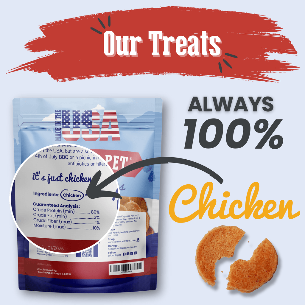 Americana Chicken Chips Dog Treats – Single Ingredient, USA Made