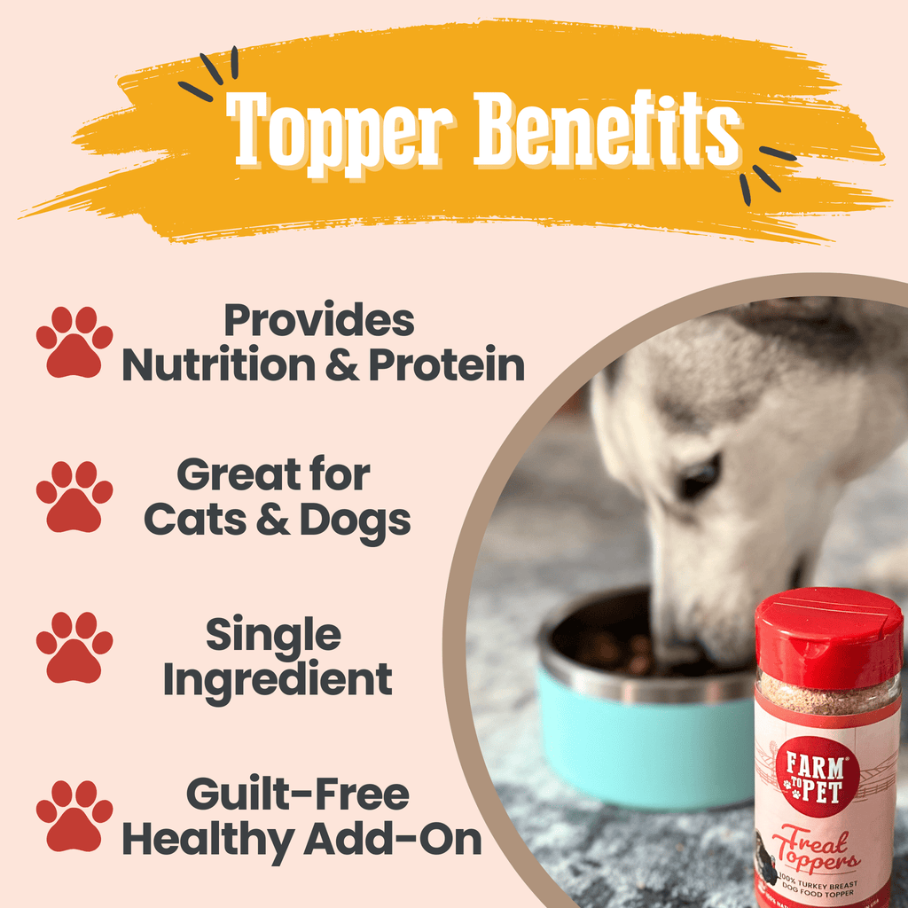 Turkey Breast Meal Topper for Dogs & Cats, Single Ingredient