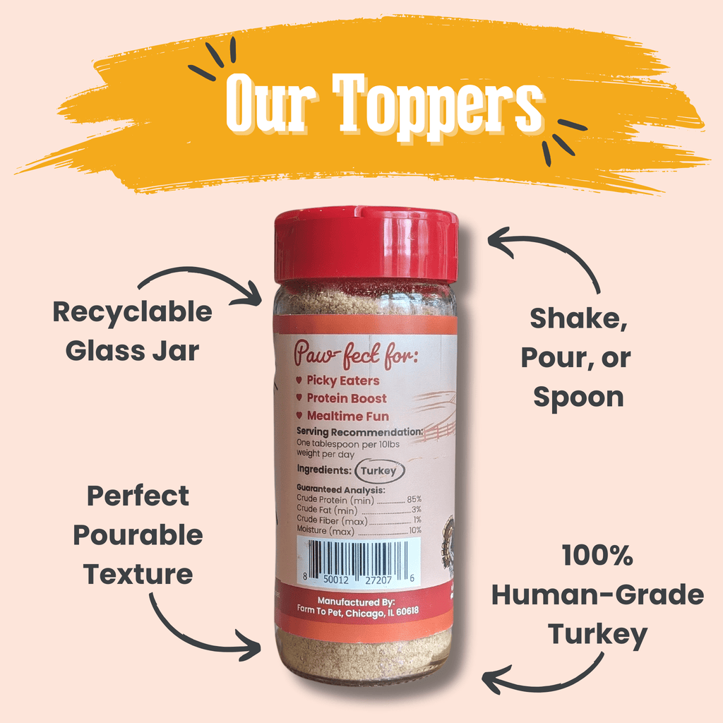 Turkey Breast Meal Topper for Dogs & Cats, Single Ingredient