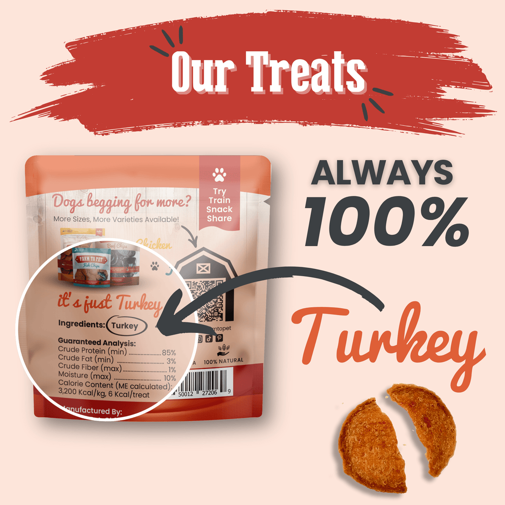Turkey Chips Snack Pack for Dogs & Cats, 6 Pieces