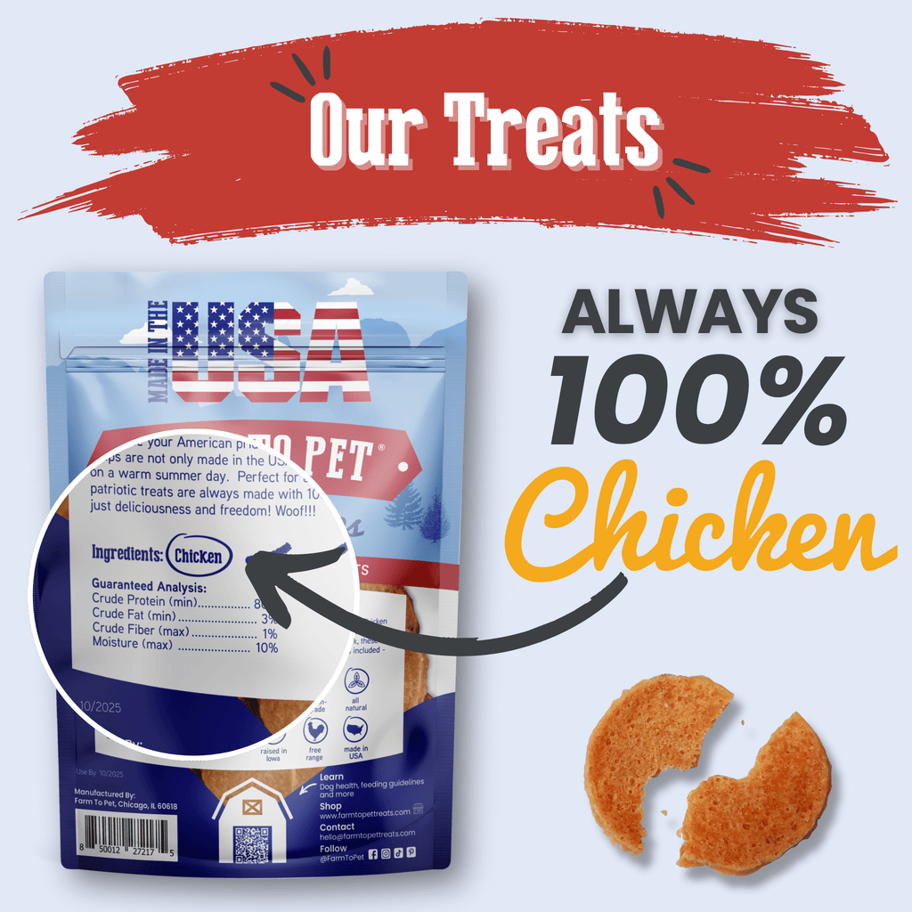 Americana Chicken Chips Dog Treats – Single Ingredient, USA Made