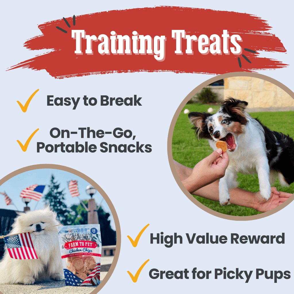 Americana Chicken Chips Dog Treats – Single Ingredient, USA Made