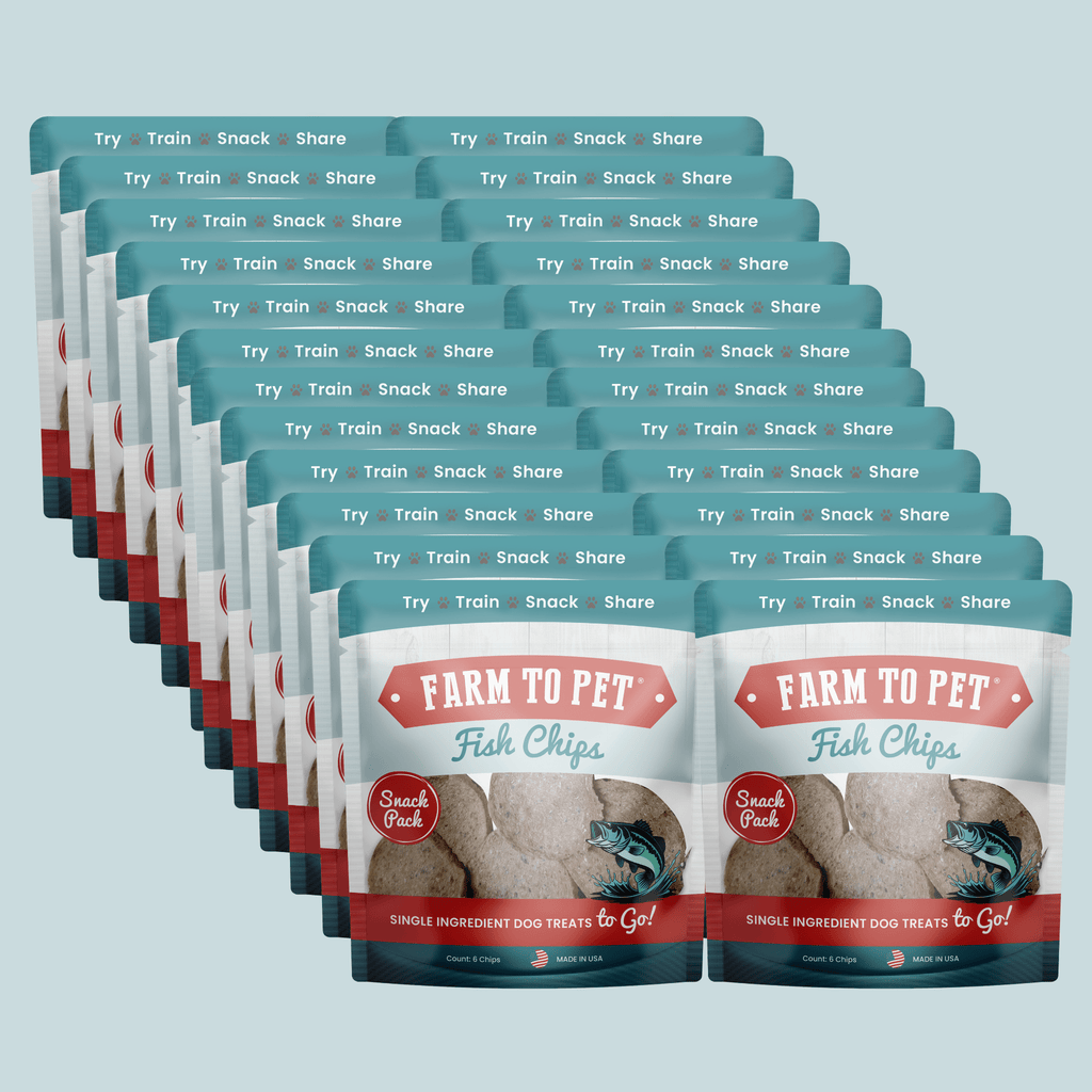 Walleye Fish Chip Snack Pack for Dogs & Cats, 6 Pieces