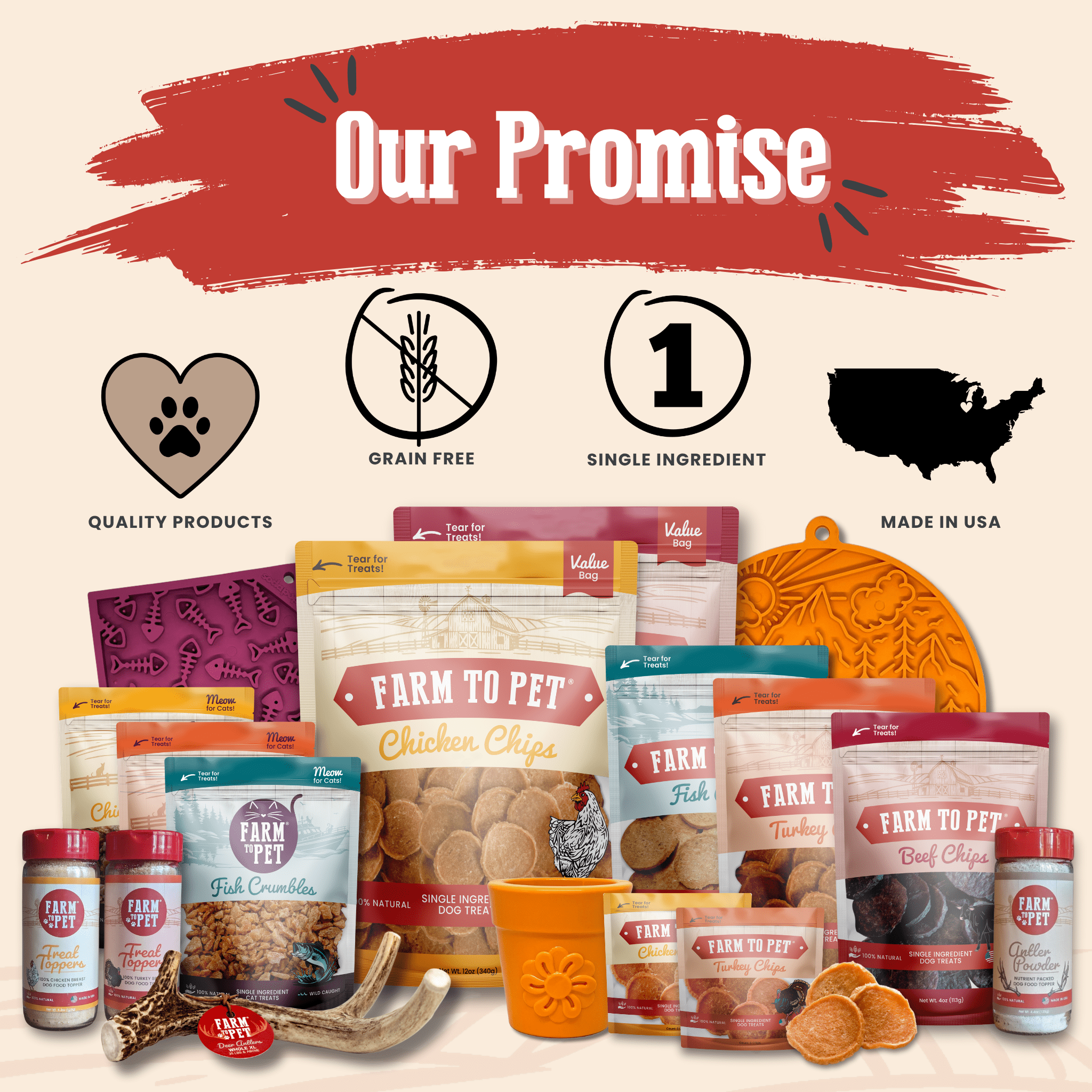 Turkey and Chicken Chip Dog Treat Duo – Single Ingredient