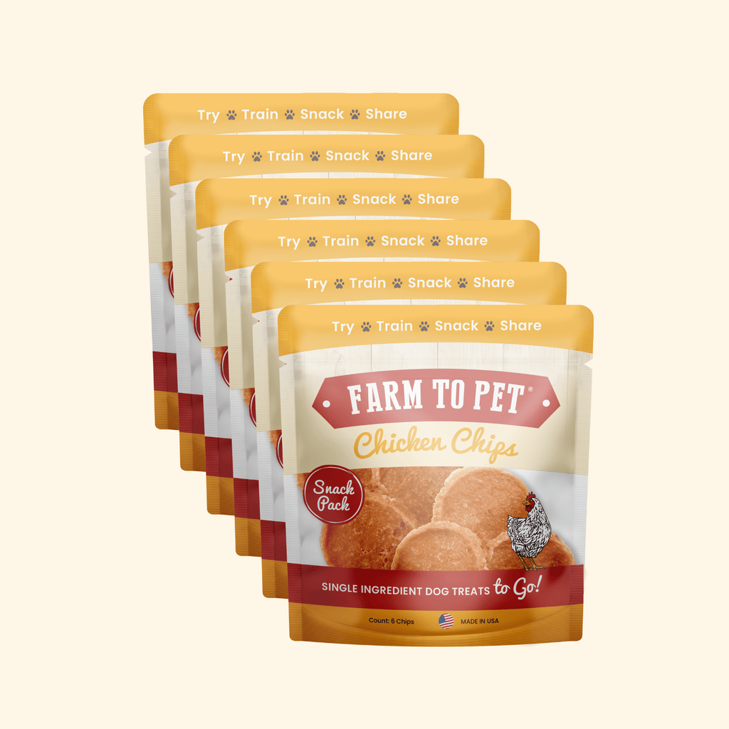 Chicken Chip Snack Packs for Dogs and Cats – 100% Chicken Breast