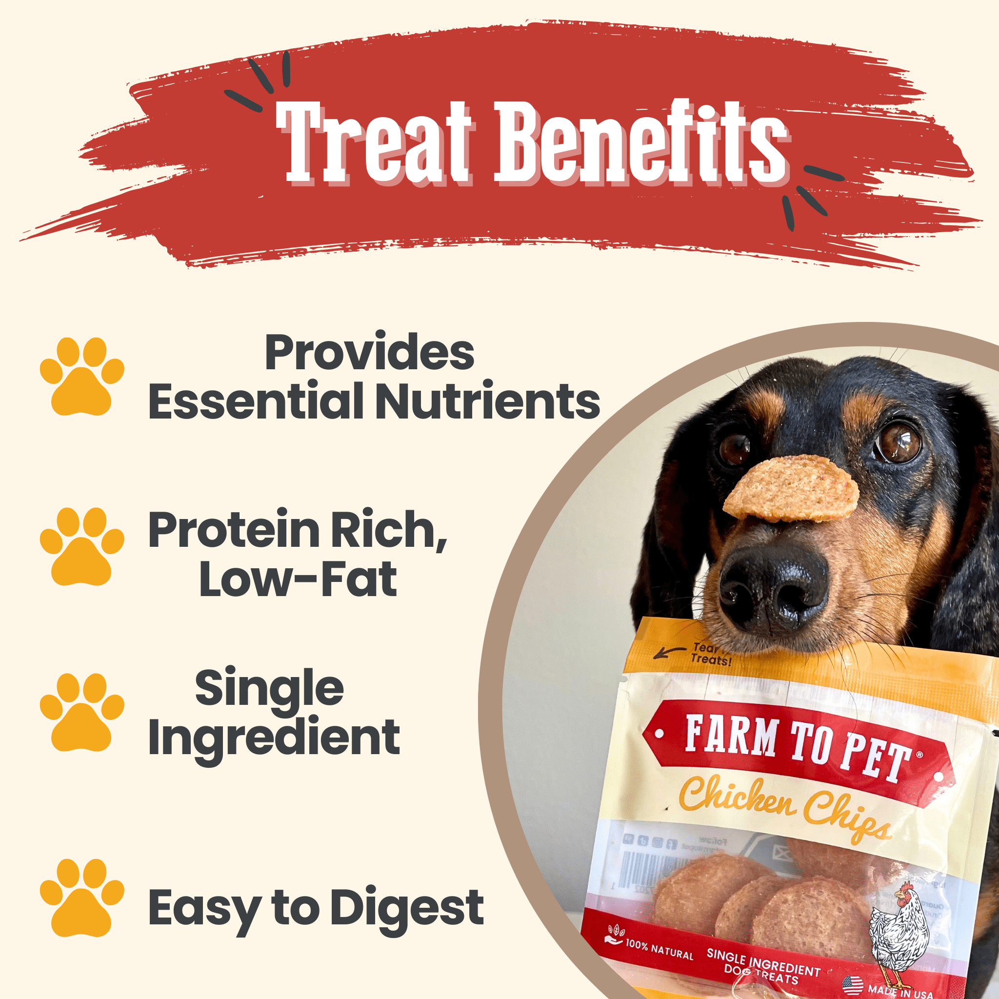 Chicken Chip Snack Packs for Dogs and Cats – 100% Chicken Breast