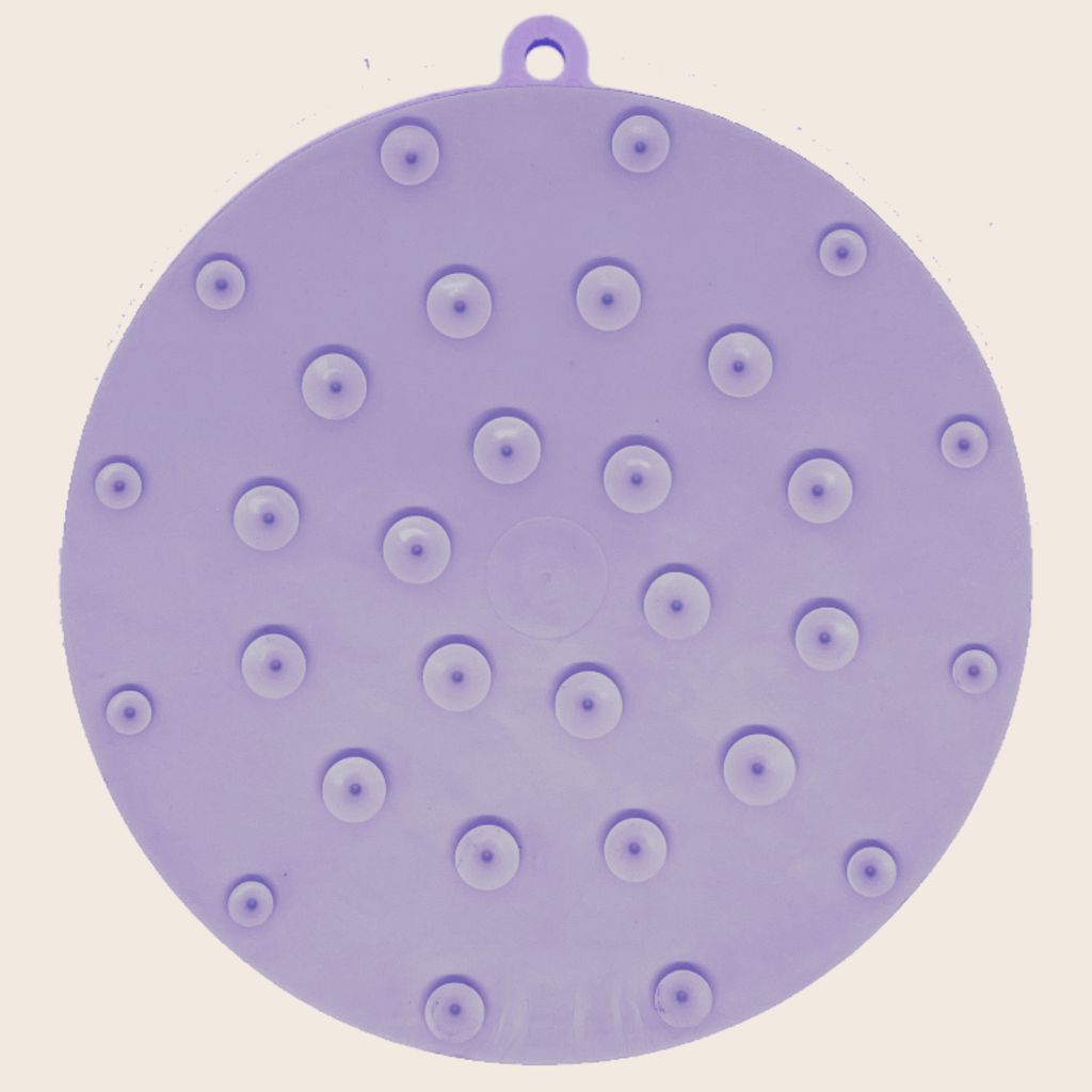 Suction Cup Lick Mat for Dogs and Cats, 8" Diameter, USA-Made Rubber