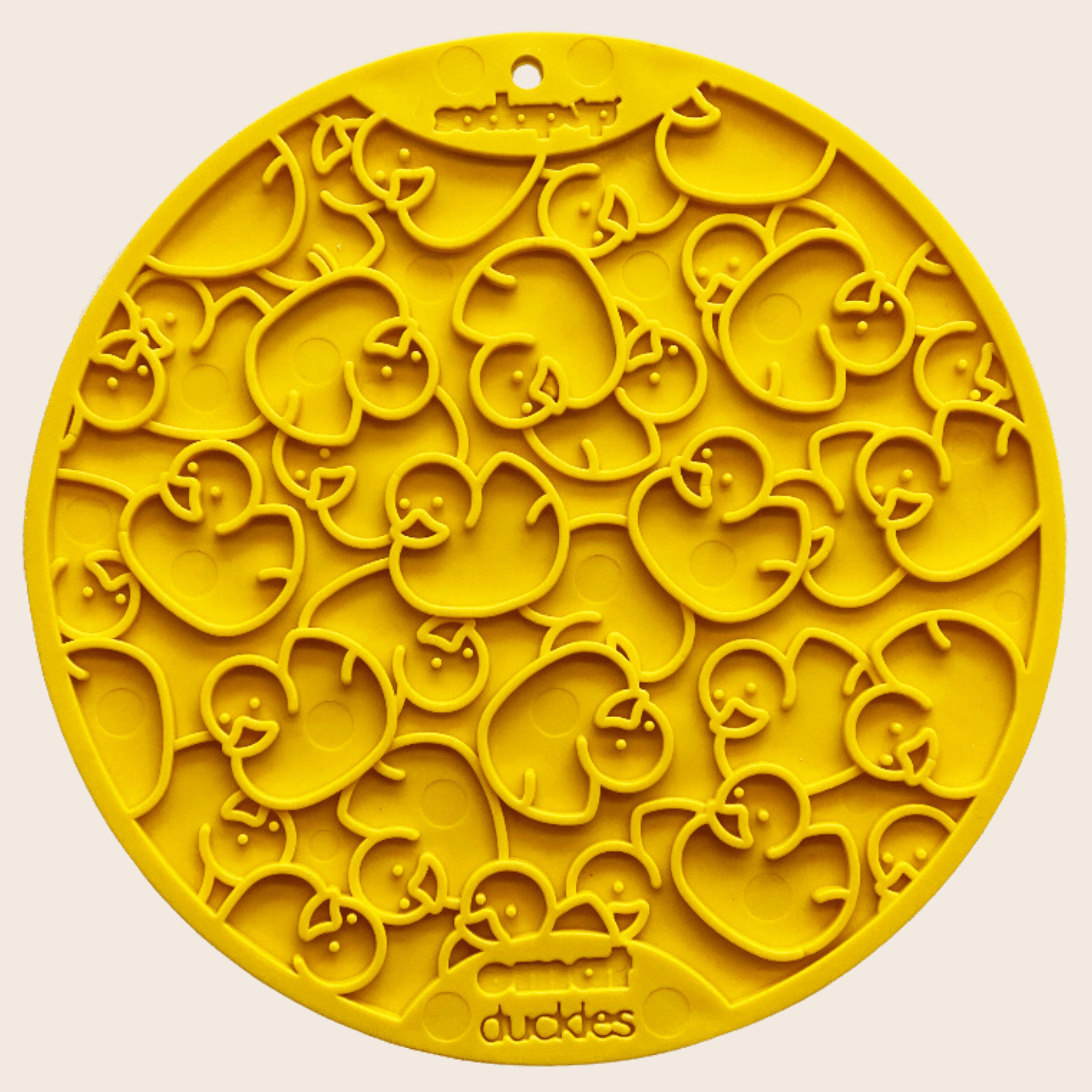Suction Cup Lick Mat for Dogs and Cats, 8" Diameter, USA-Made Rubber