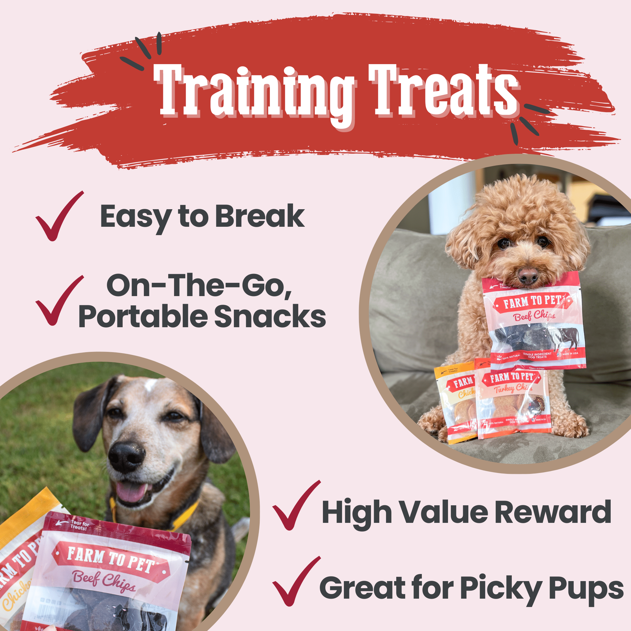 Puppy Pack Single-Ingredient Treats – Chicken, Beef, Fish & Turkey