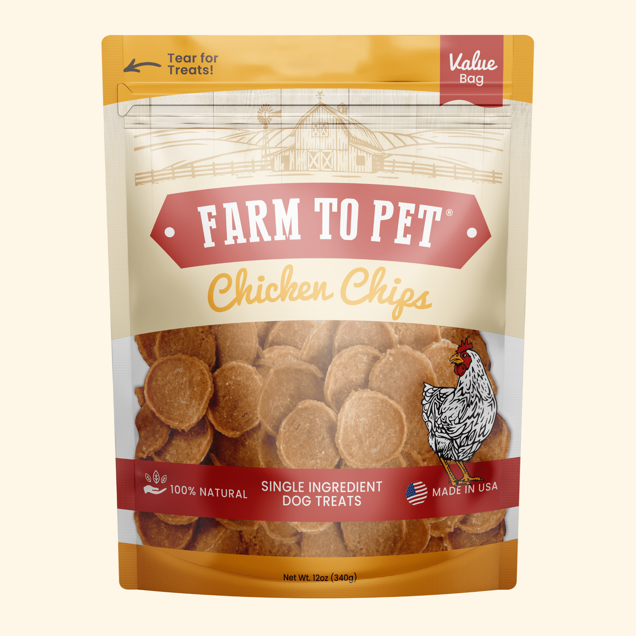 Chicken Chips Dog Treats – Single Ingredient, USA Made
