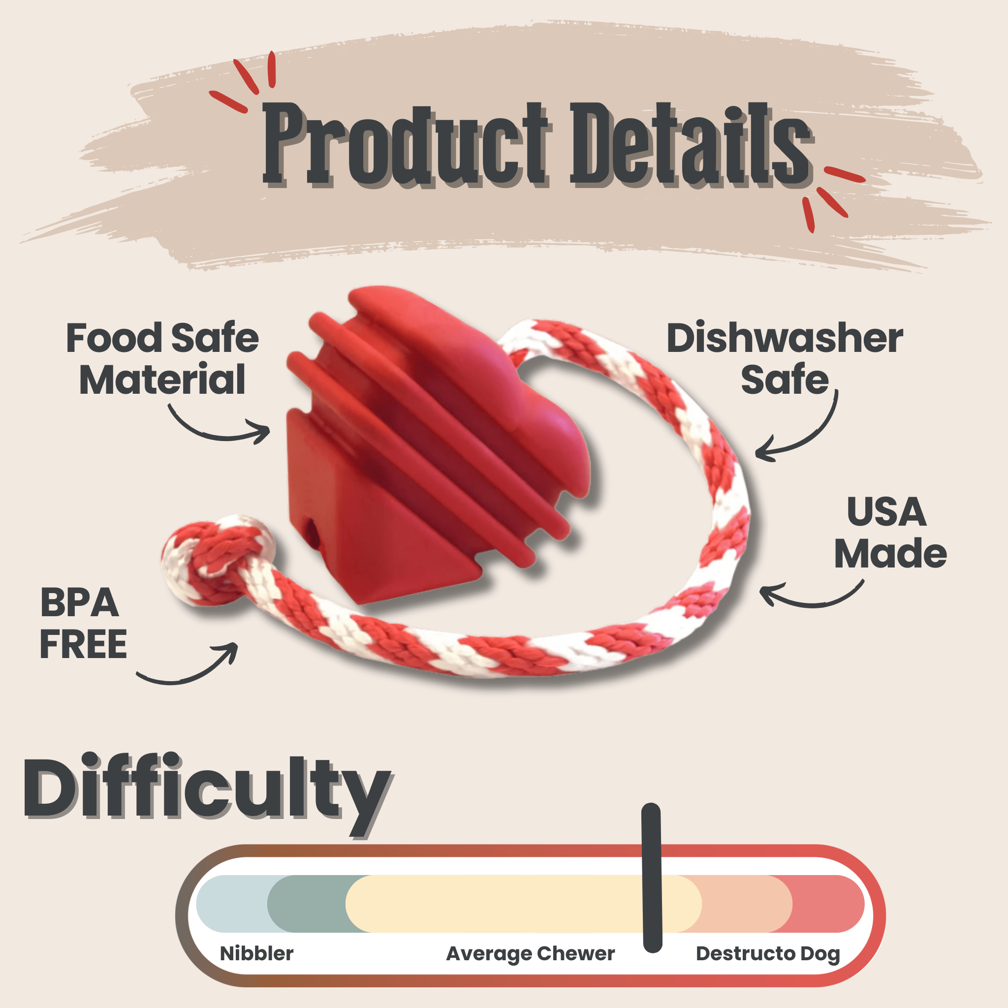 Durable USA-Made Dog Tug Toy for Interactive Play