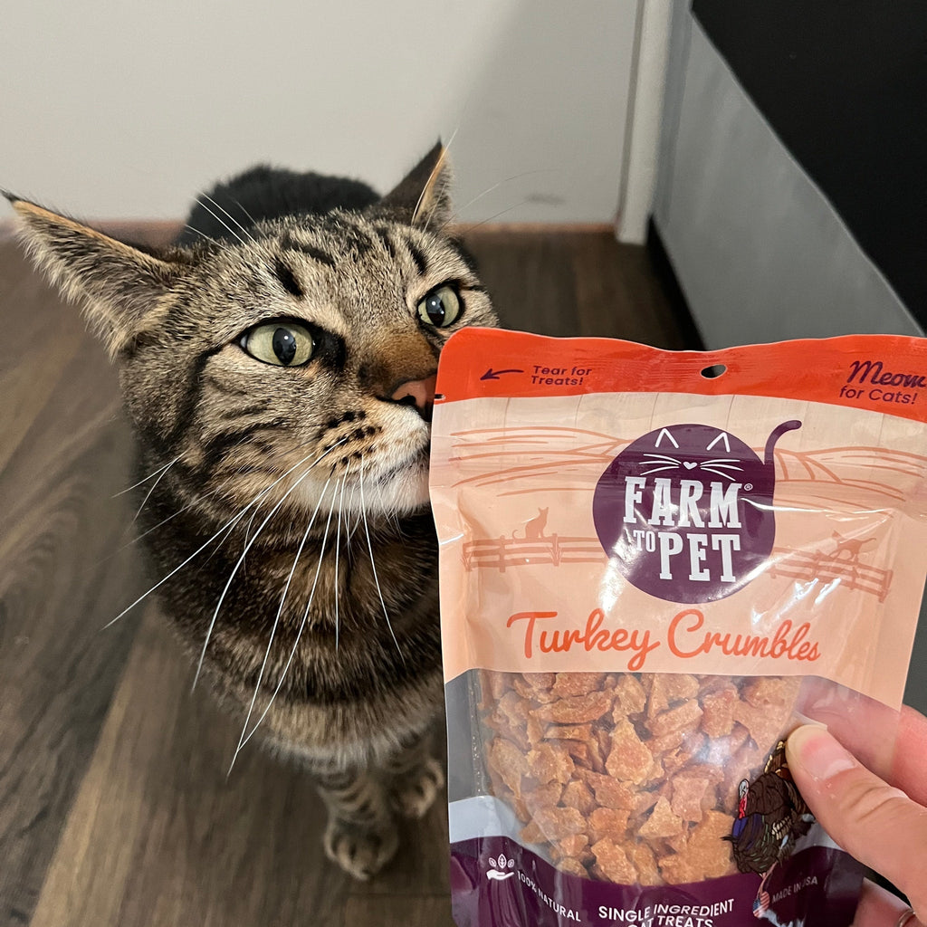 Farm to Pet Turkey Crumbles Cat Treats, Single Ingredient