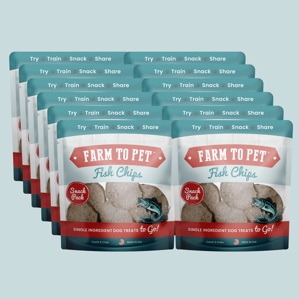 Walleye Fish Chip Snack Pack for Dogs & Cats, 6 Pieces