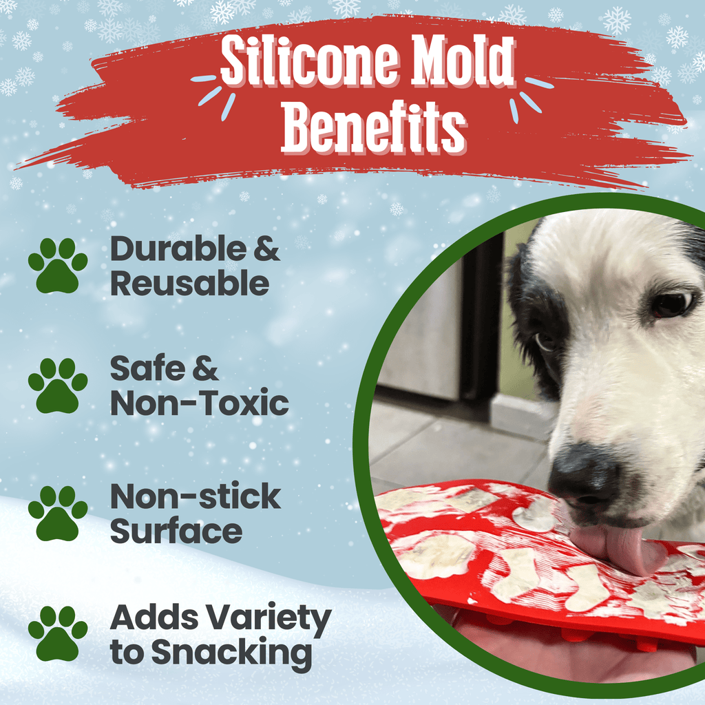 Silicone Treat Mold for Homemade Dog and Cat Snacks, 4.25" x 6.75"