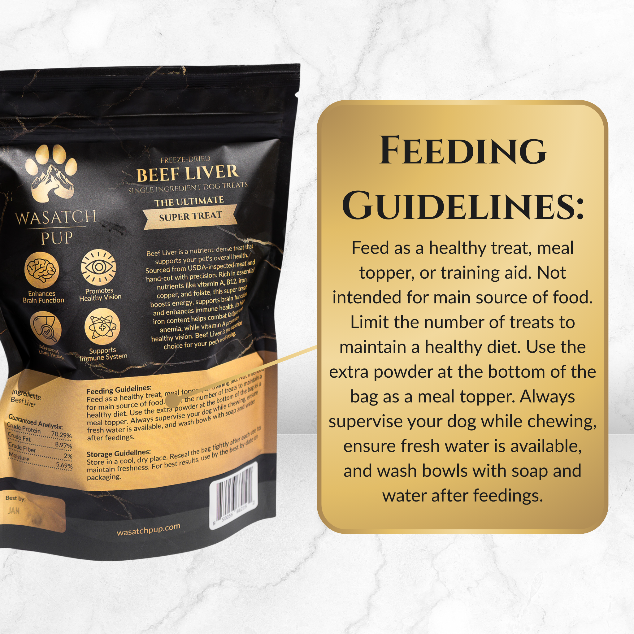 Freeze-Dried Beef Liver Dog Treats, Single Ingredient