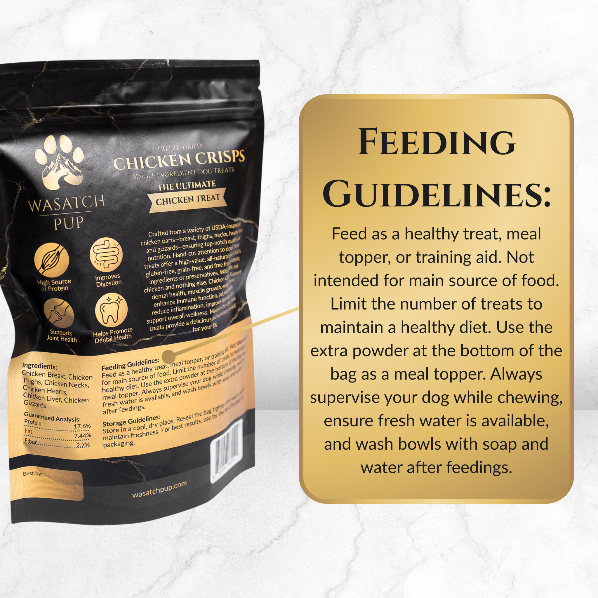 Chicken Crisps Freeze-Dried Single-Ingredient Pet Treats