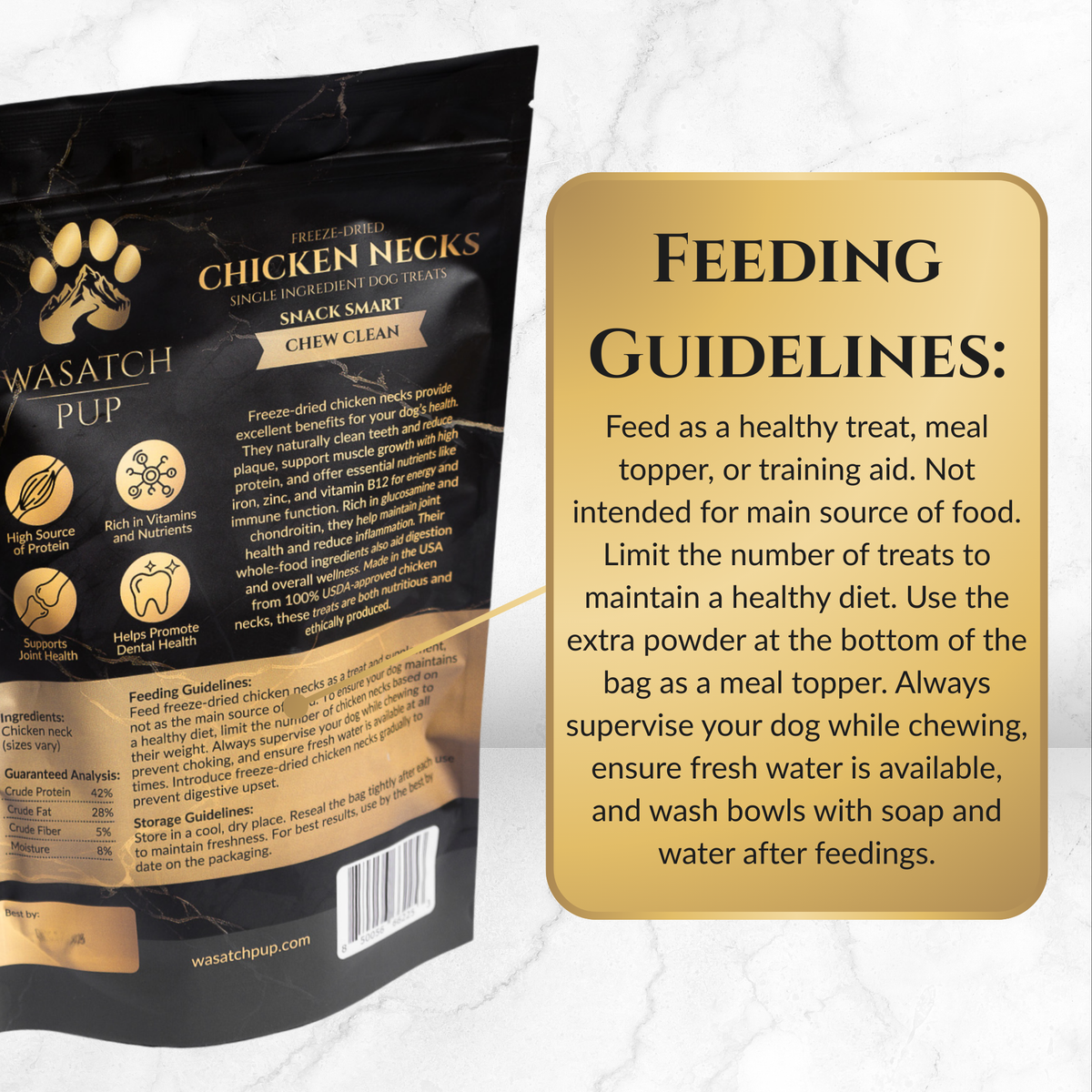 Freeze-Dried Chicken Necks Dog Chews
