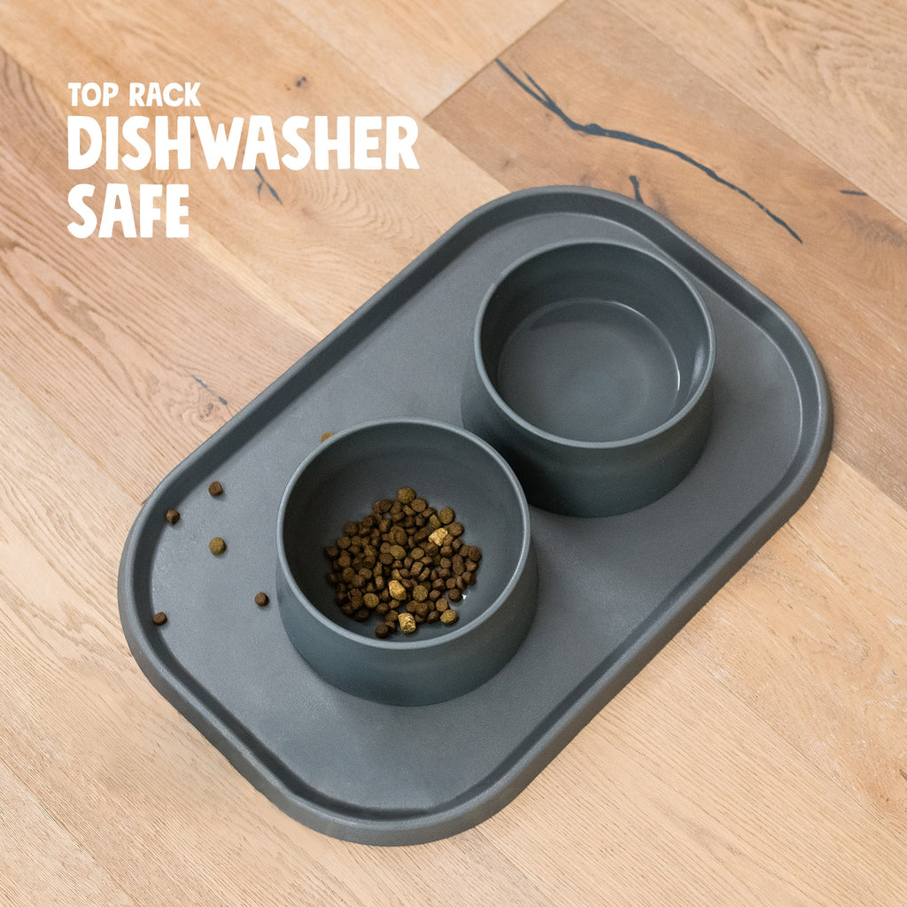Dog Placemat with Raised Edges – Kelp or Tropic Red