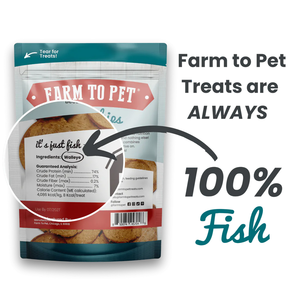 Fish Chips Dog & Cat Treats – 100% Lake Erie Walleye