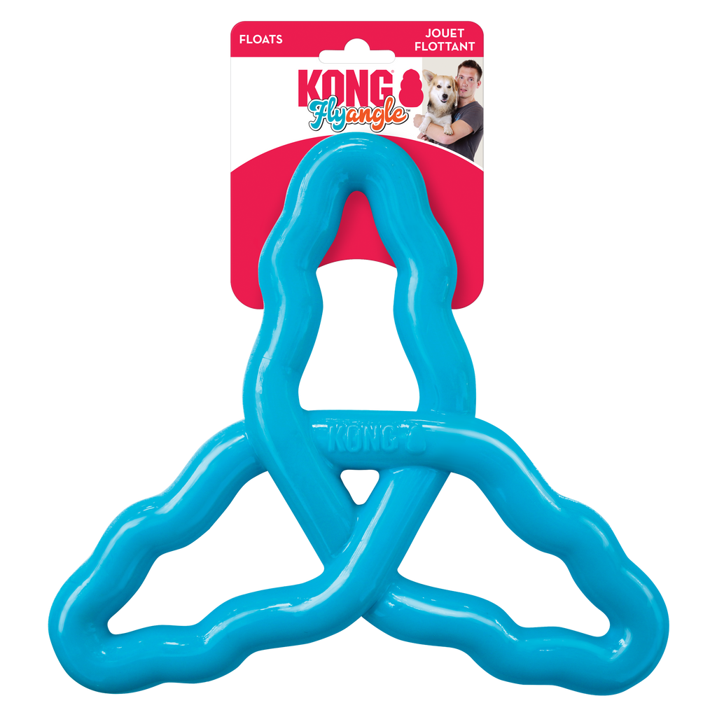KONG Flyangle Tri-Handled Dog Fetch and Tug Toy
