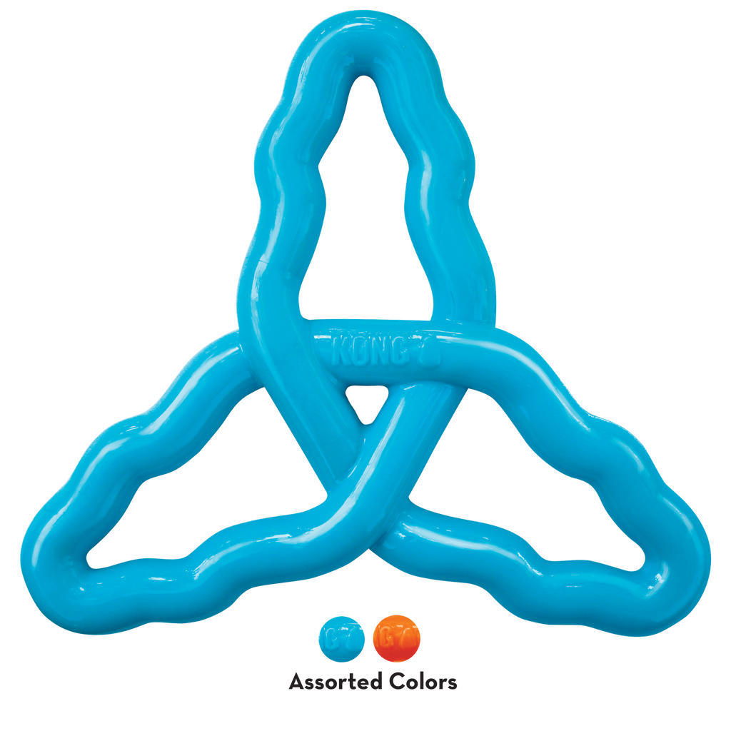 KONG Flyangle Tri-Handled Dog Fetch and Tug Toy