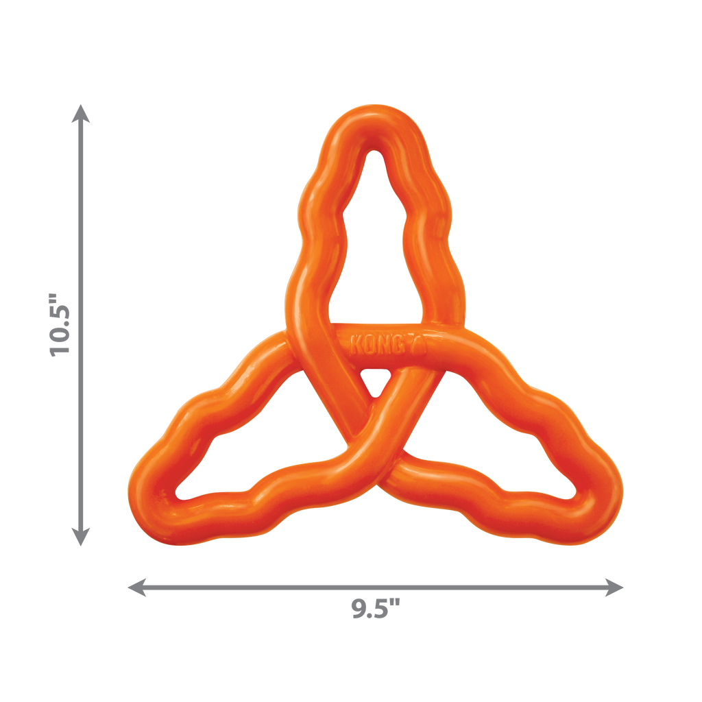 KONG Flyangle Tri-Handled Dog Fetch and Tug Toy
