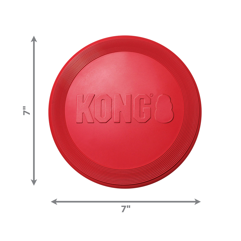 KONG Classic Flyer Durable Rubber Dog Fetch Disc