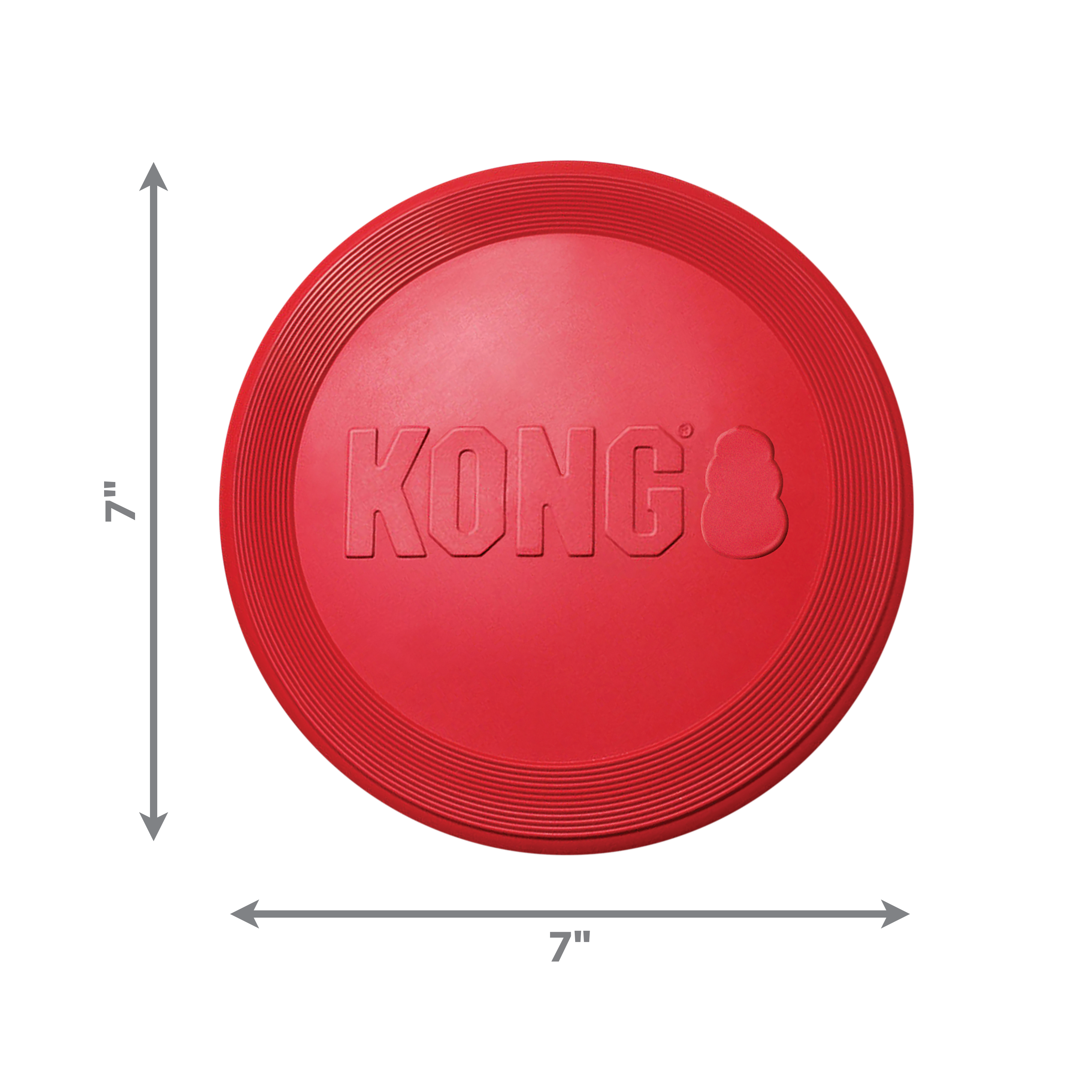 KONG Classic Flyer Durable Rubber Dog Fetch Disc