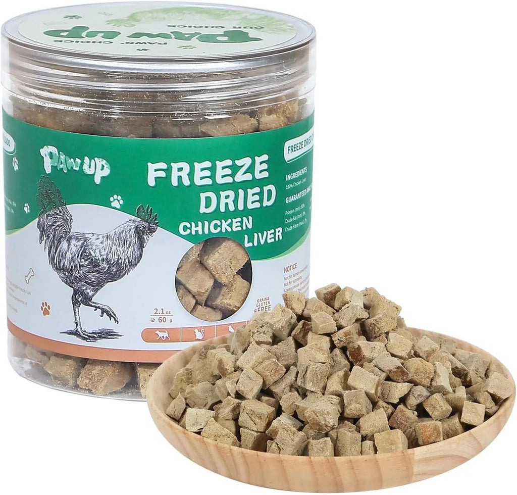 Freeze-Dried Chicken Liver & Heart Treats for Dogs and Cats 2.1 oz