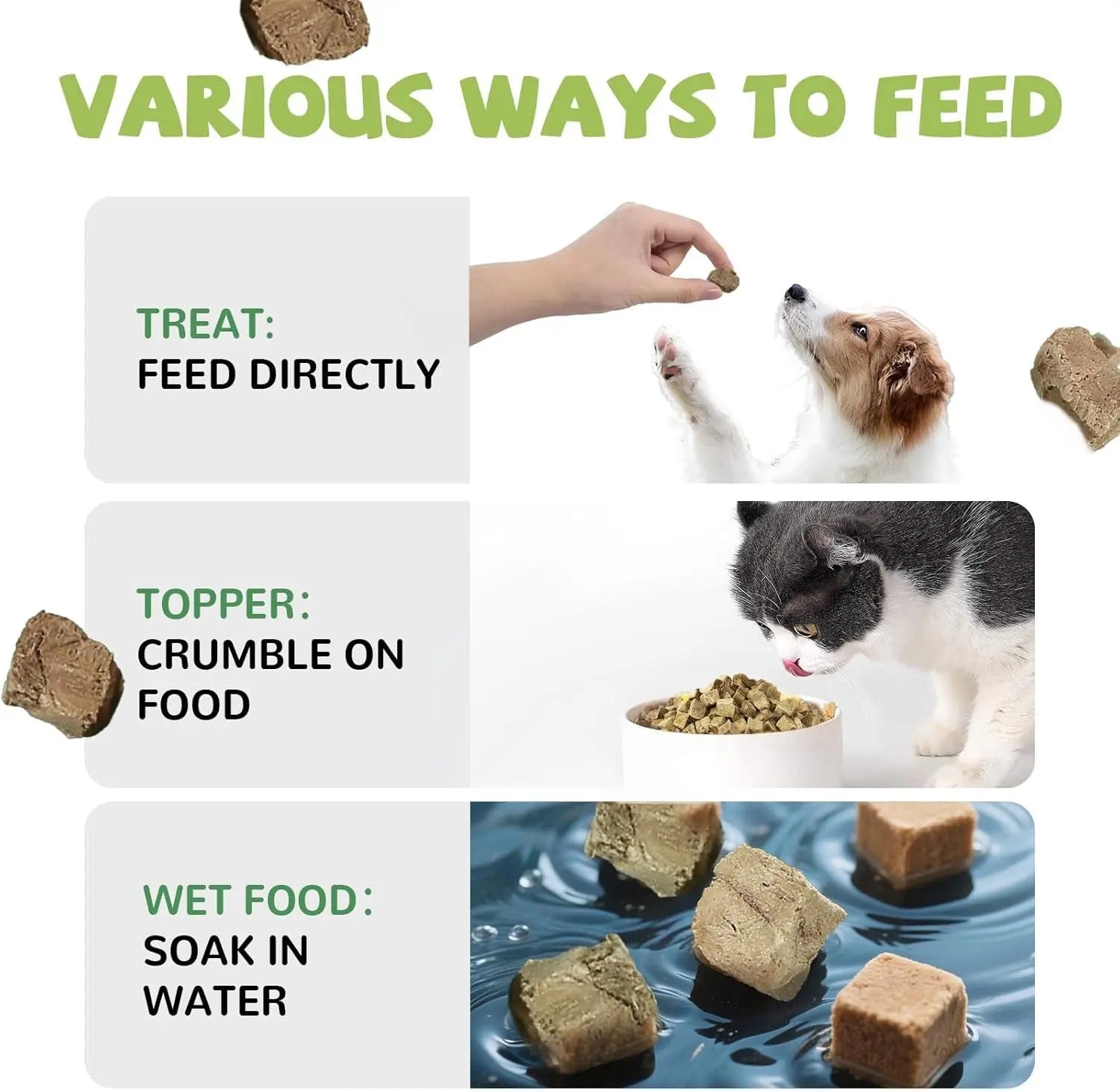 Freeze-Dried Chicken Liver & Heart Treats for Dogs and Cats 2.1 oz